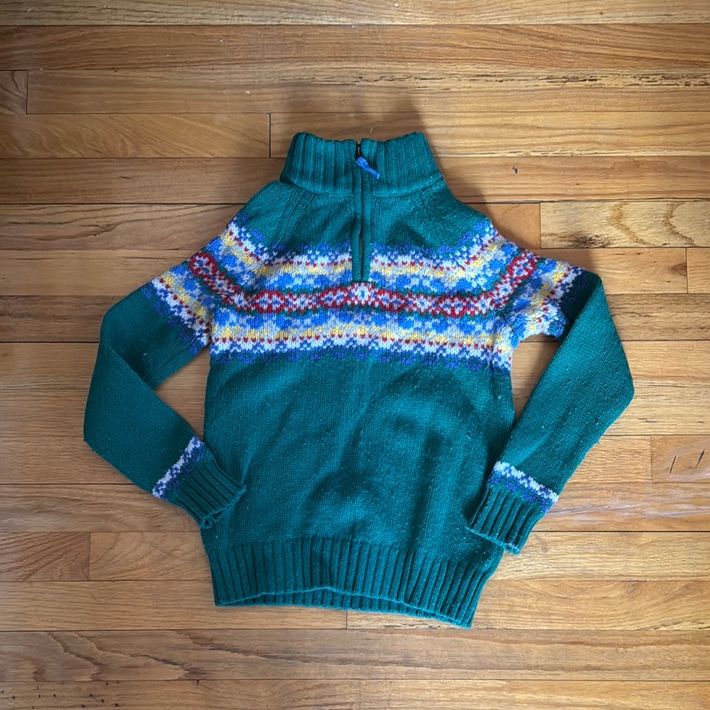 Cozy Green Fair Isle Sweater